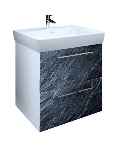 Тумба под раковину Marka One Visbaden 60П У72755 подвесная Black stone