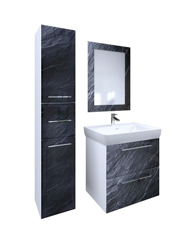 Тумба под раковину Marka One Visbaden 60П У72755 подвесная Black stone