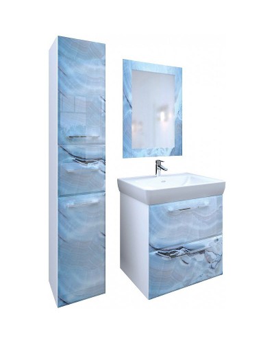 Тумба под раковину Marka One Visbaden 70П У72764 подвесная Blue marble