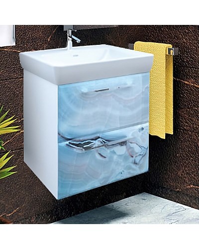 Тумба под раковину Marka One Visbaden 70П У72764 подвесная Blue marble