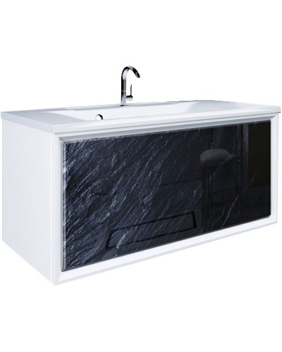 Тумба под раковину Marka One Seattle 90П У72809 подвесная Black stone