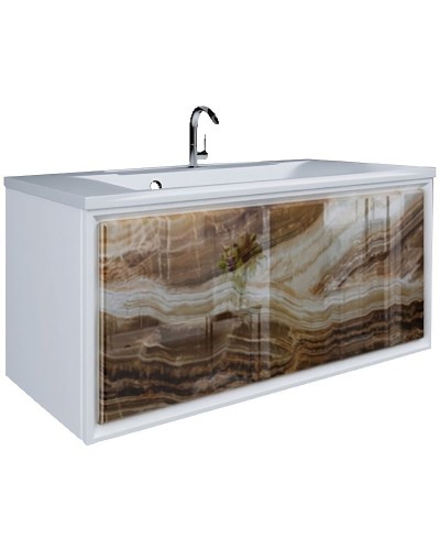 Тумба под раковину Marka One Seattle 90П У72806 подвесная Onyx