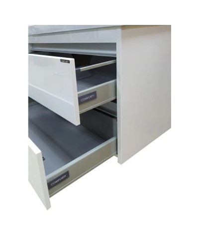 Тумба с раковиной белый глянец 89,5 см Comforty Дублин 00004147530