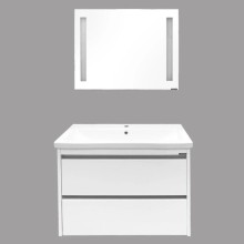 Тумба с раковиной белый глянец 89,5 см Comforty Дублин 00004147530