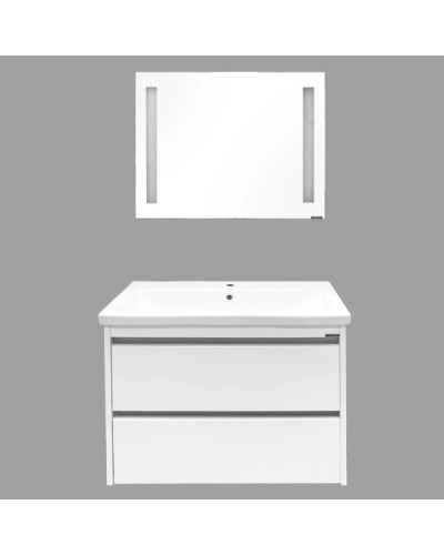 Тумба с раковиной белый глянец 89,5 см Comforty Дублин 00004147530