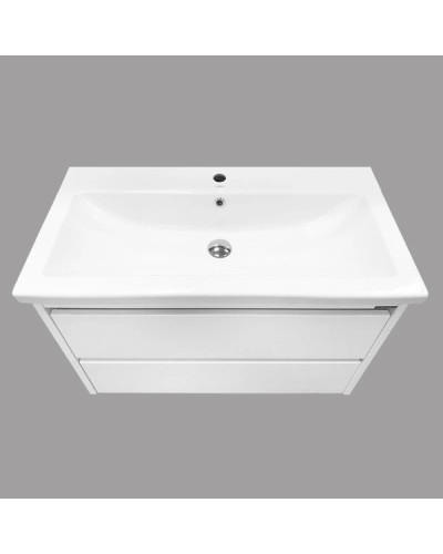 Тумба с раковиной белый глянец 89,5 см Comforty Дублин 00004147530