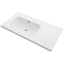 Тумба с раковиной дуб дымчатый/черный глянец 97 см Comforty Дюссельдорф 00004148007