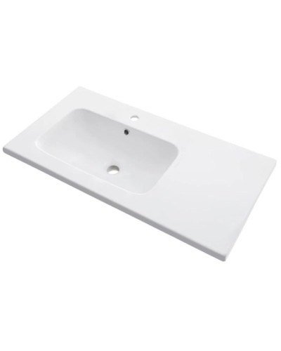 Тумба с раковиной дуб дымчатый/черный глянец 97 см Comforty Дюссельдорф 00004148007