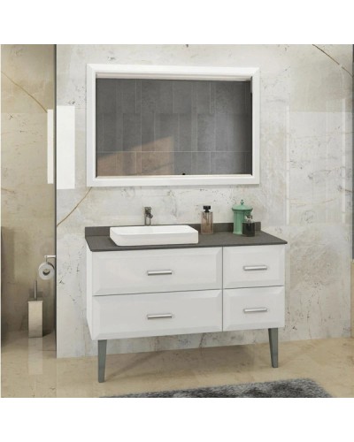 Тумба с раковиной белый глянец 120 см Comforty Империя 00004142359