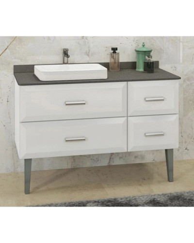 Тумба с раковиной белый глянец 120 см Comforty Империя 00004142359