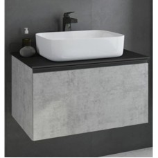 Тумба с раковиной бетон светлый/черный 75,5 см Comforty Эдинбург 00004149066