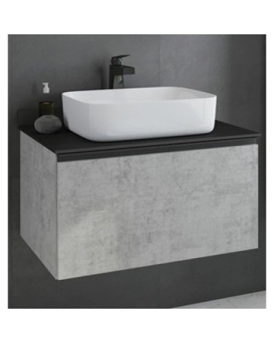 Тумба с раковиной бетон светлый/черный 75,5 см Comforty Эдинбург 00004149066