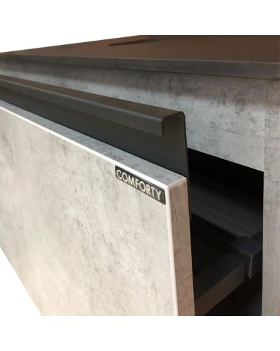 Тумба с раковиной бетон светлый/черный 75,5 см Comforty Эдинбург 00004149066