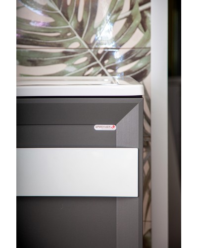 Тумба под раковину Бриклаер Берлин 80 4627125416156 подвесная Оникс серый