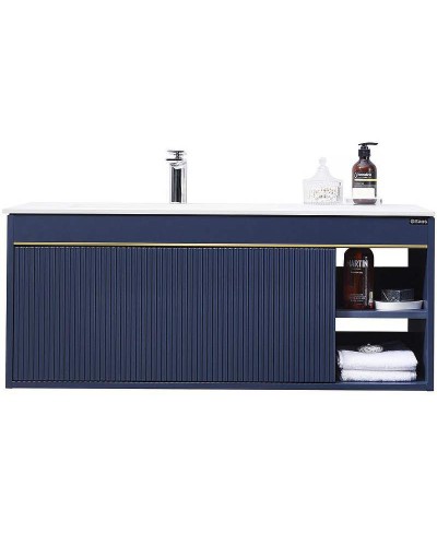 Тумба с раковиной Orans BC-1137 100 11371000 подвесная Matt deep ocean