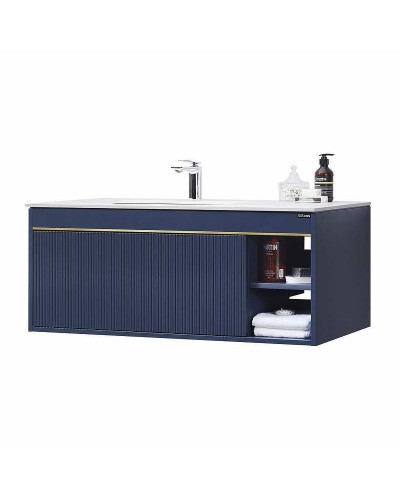 Тумба с раковиной Orans BC-1137 100 11371000 подвесная Matt deep ocean