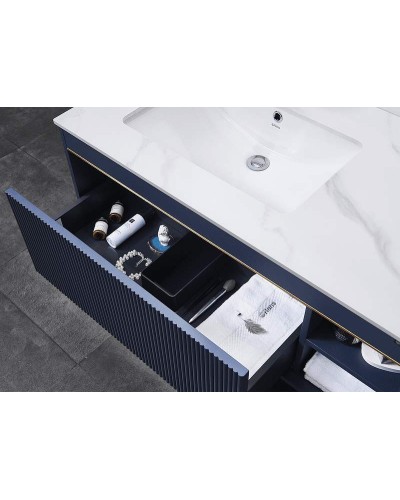 Тумба с раковиной Orans BC-1137 100 11371000 подвесная Matt deep ocean