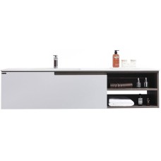 Тумба с раковиной Orans BC-1131 L 150 11311500L подвесная Matt coffee White matt