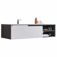 Тумба с раковиной Orans BC-1131 L 150 11311500L подвесная Matt coffee White matt