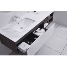 Тумба с раковиной Orans BC-1131 L 150 11311500L подвесная Matt coffee White matt