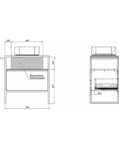 Тумба под раковину Allen Brau Priority 70 1.31001.AM Антрацит матовый