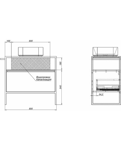 Тумба под раковину Allen Brau Priority 80 1.31002.AM Антрацит матовый