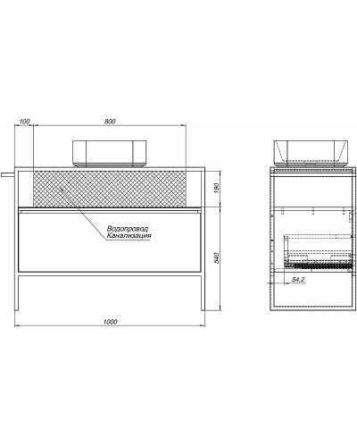 Тумба под раковину Allen Brau Priority 100 1.31003.PWM Папирус матовый