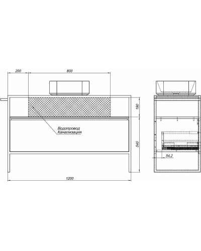 Тумба под раковину Allen Brau Priority 120 1.31004.PWM Папирус матовый
