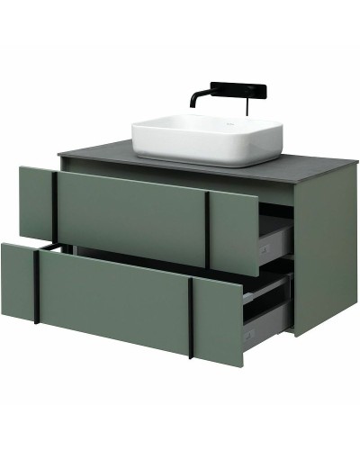 Тумба под раковину Allen Brau Reality 100 1.32007.CGM подвесная Олива матовая