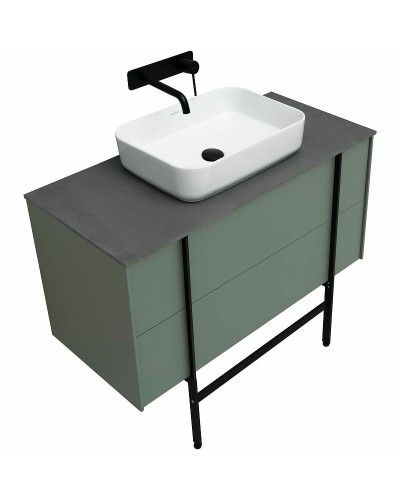Тумба под раковину Allen Brau Reality 100 1.32007.CGM подвесная Олива матовая