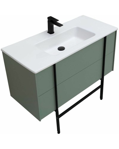 Тумба под раковину Allen Brau Reality 100 1.32007.CGM подвесная Олива матовая