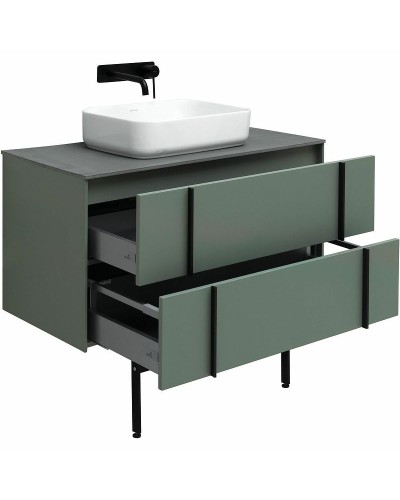 Тумба под раковину Allen Brau Reality 100 1.32007.CGM подвесная Олива матовая