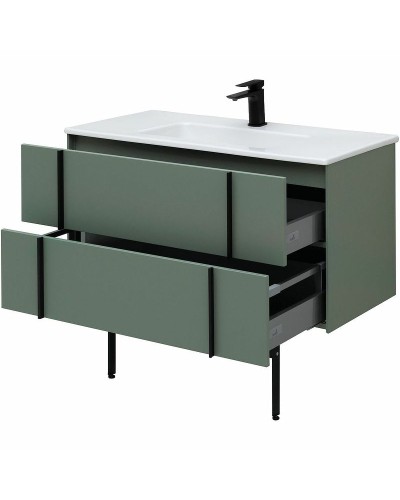 Тумба под раковину Allen Brau Reality 100 1.32007.CGM подвесная Олива матовая