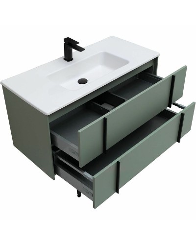 Тумба под раковину Allen Brau Reality 100 1.32007.CGM подвесная Олива матовая