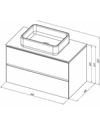 Тумба под раковину Allen Brau Infinity 85 1.21001.AM подвесная Антрацит матовый