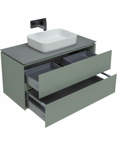 Тумба под раковину Allen Brau Infinity 100 1.21003.CGM подвесная Олива матовая