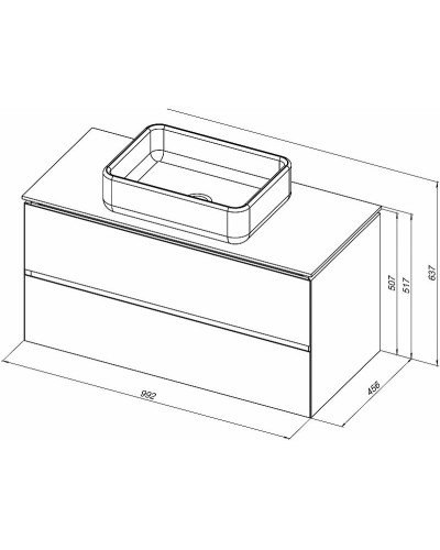 Тумба под раковину Allen Brau Infinity 100 1.21003.CGM подвесная Олива матовая