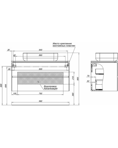 Тумба под раковину Allen Brau Infinity 100 1.21003.CGM подвесная Олива матовая