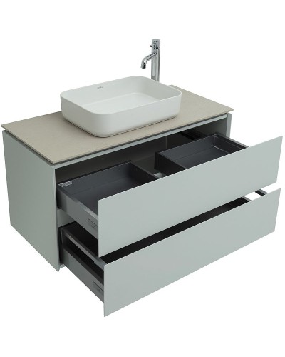 Тумба под раковину Allen Brau Infinity 100 1.21003.PWM подвесная Папирус матовый