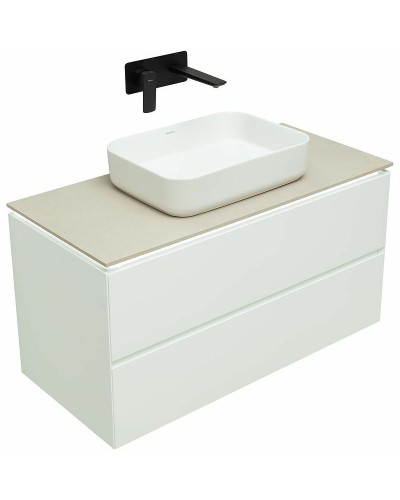 Тумба под раковину Allen Brau Infinity 100 1.21003.WM подвесная Белая матовая