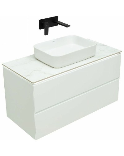 Тумба под раковину Allen Brau Infinity 100 1.21003.WM подвесная Белая матовая