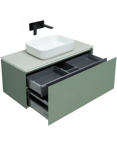 Тумба под раковину Allen Brau Infinity 100 1.21004.CGM подвесная Олива матовая