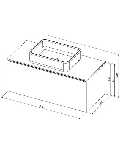 Тумба под раковину Allen Brau Infinity 100 1.21004.CGM подвесная Олива матовая