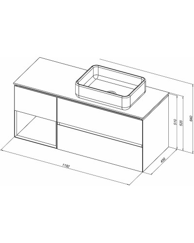 Тумба под раковину Allen Brau Infinity 120 R 1.21007.WM подвесная Белая матовая