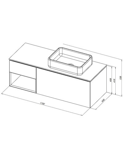 Тумба под раковину Allen Brau Infinity 120 R 1.21008.WM подвесная Белая матовая