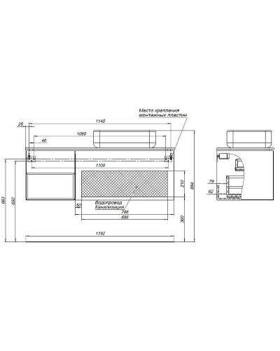 Тумба под раковину Allen Brau Infinity 120 R 1.21008.WM подвесная Белая матовая