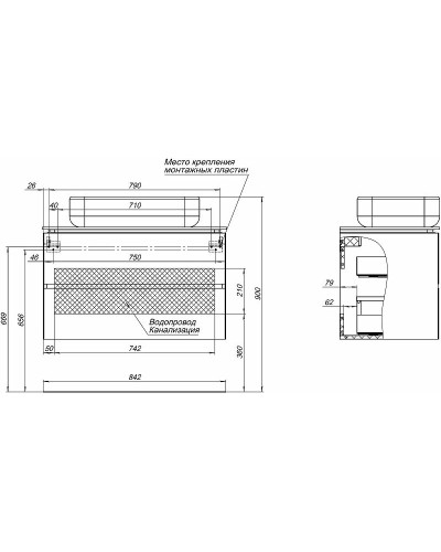 Тумба под раковину Allen Brau Infinity 85 1.21001.CGM подвесная Олива матовая