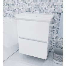 Тумба под раковину 1MarKa New Aris 60П Ц0000011988 подвесная Белый глянец