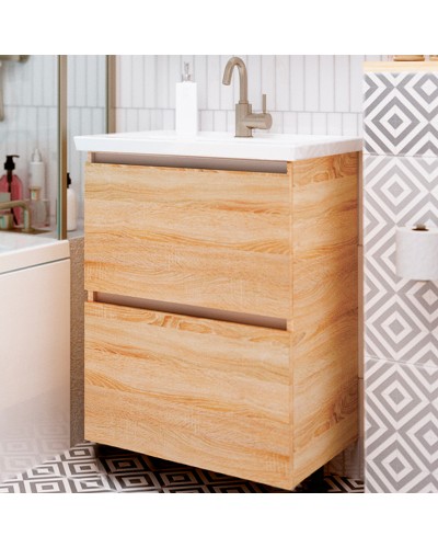 Тумба под раковину 1MarKa New Aris 60П Ц0000014411 подвесная Дуб Сонома