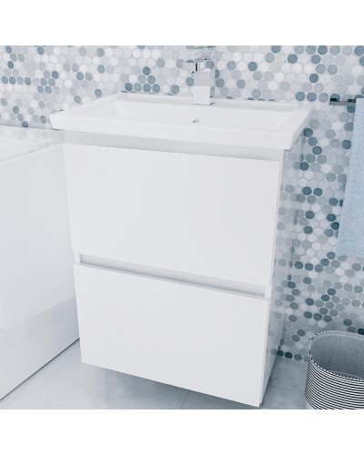 Тумба под раковину 1MarKa New Aris 70П Ц0000019921 подвесная Белый глянец